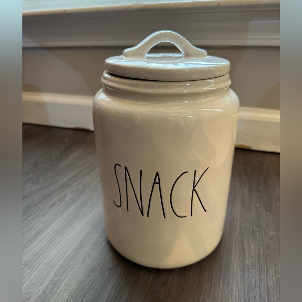 NEW Rae Dunn  Lg SNACK Canister Jar W/ Airtight Lid Artisan Collection